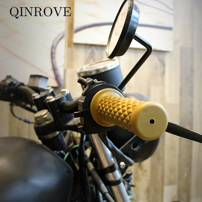 المطاط دراجة نارية اكسسوارات 22 مللي متر المقود اليد القبضات الرجعية مقبض قبضة العالمي لياماها MT07 09 هوندا الدبور VOGE 525 DSX