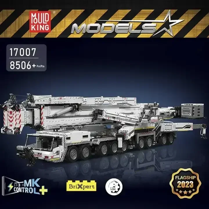 W magazynie Forma King Technic 17007 17008 APP Lieboherr LTM 11200 Crane Baufahrzeuge 17023 RC Crawler Crane Truck Building Blocks