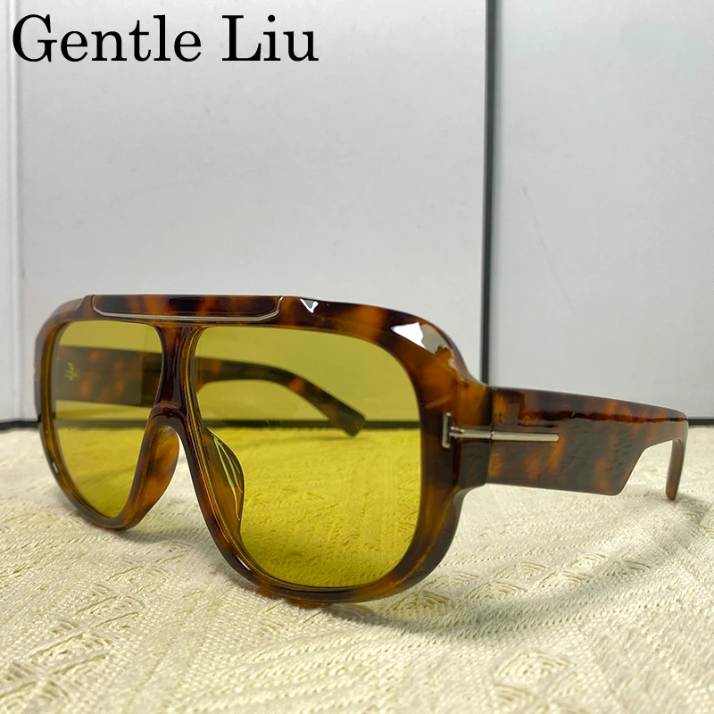 

Vintage Oversized Square Sunglasses Women 2024 Luxury Brand Big Frame Trendy Shield Shades With Goggles Eyewear For Men UV400
