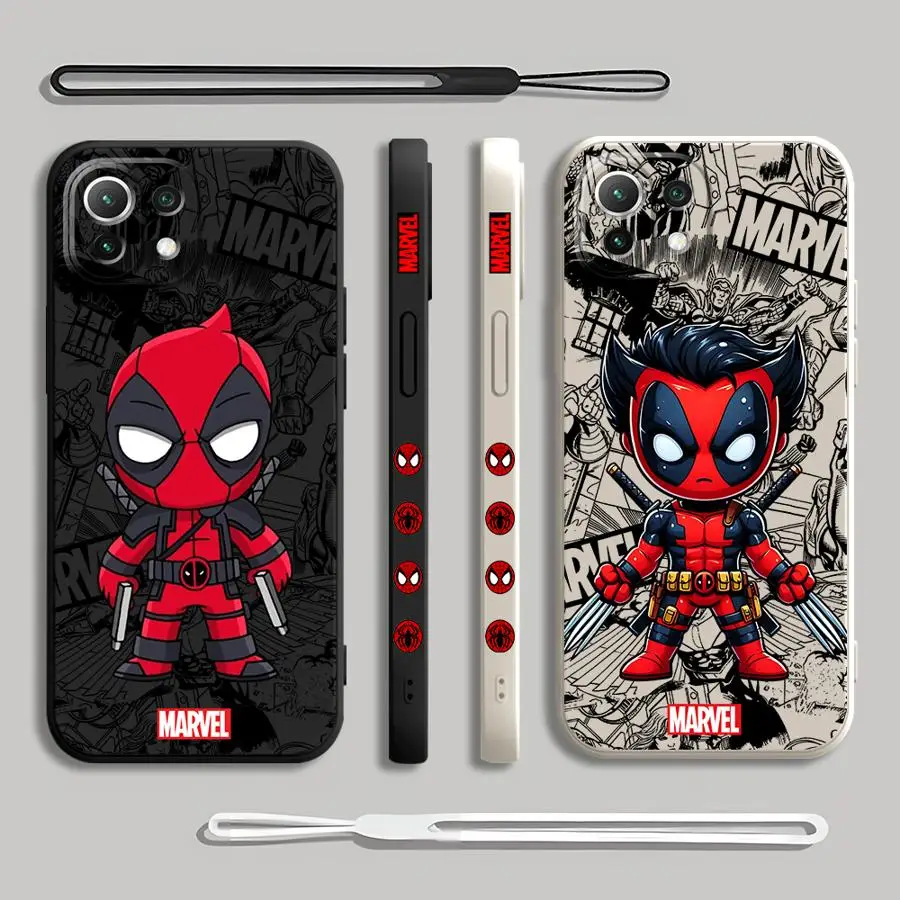 Deadpool Wolverine Phone Case for Xiaomi Mi 11 Lite 11T 10T Pro Poco X5Pro X4Pro X3 NFC 13 12T 12 Lite Soft Cover