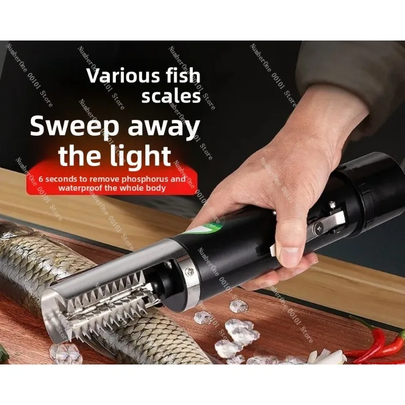 Automatic Commercial Fish Scale Remover, 220V Stainless Steel Electric Fish Scaler Descaler for High Volume Kitchen