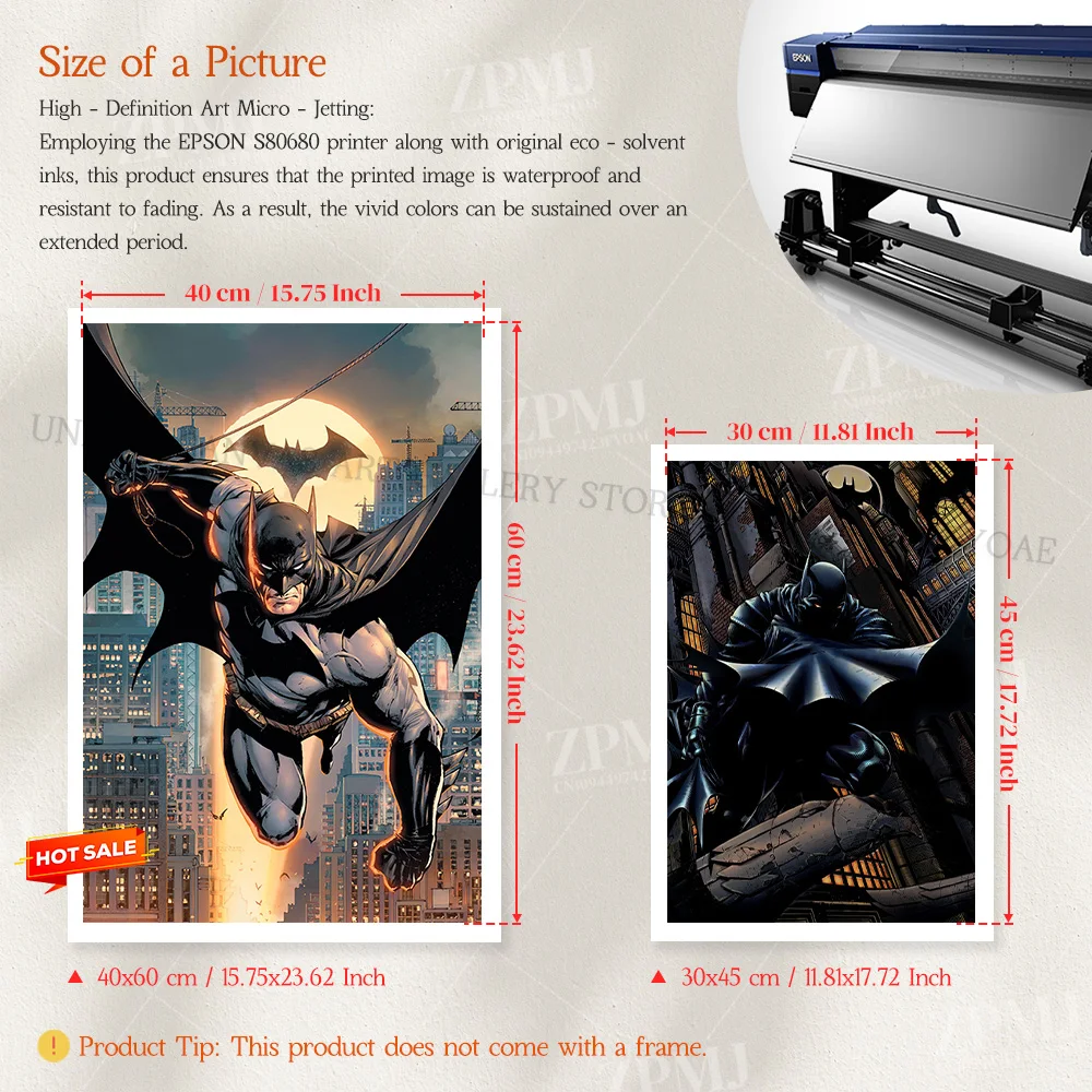 DC Comics Superheld Batman Leinwand Malerei Film Home Dekoration Wand Kunst Bild Drucke Moderne Rahmenlose Poster Für Wohnzimmer – Detail 3