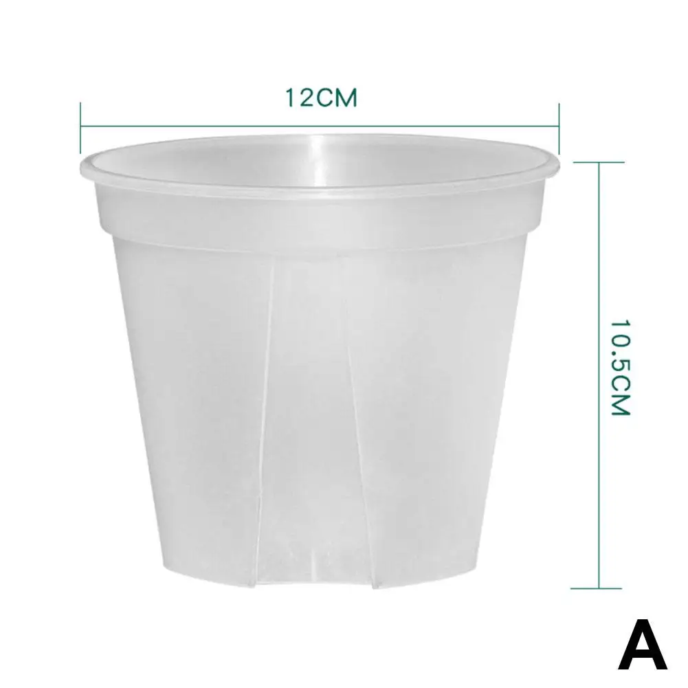 穴の開いた透明な根のコントロールボウル,通気性のある厚い植物の成長コンテナ,植木鉢用品,1個