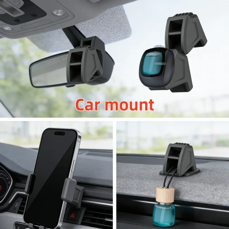Suporte de Silicone para Saída de Ar do Carro, Difusor de Aromaterapia DIY, Suporte para Celular, Acessórios para Montagem de Fragrâncias Automotivas