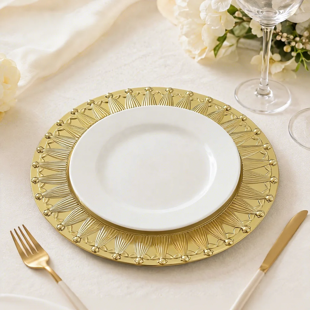 Charger Plates Fruit Tray Party Plate Hotel Catering Dish Festive Decorative Serving Wedding Decoration