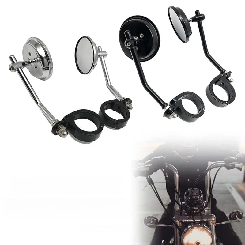 

Motorcycle modified retro caliper clip rearview mirror is suitable for Longjia Xinyuan Harley handlebar rearview mirror