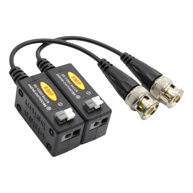 2 шт. UTP кабельные разъемы 8MP витая пара BNC CCTV видео пассивные трансиверы поддержка AHD/CVI/TVI 4K камера Cat5e/Cat6