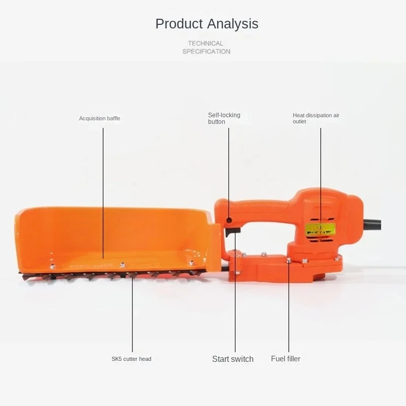 Rechargeable electric hedge trimmer for picking tea and collecting tea