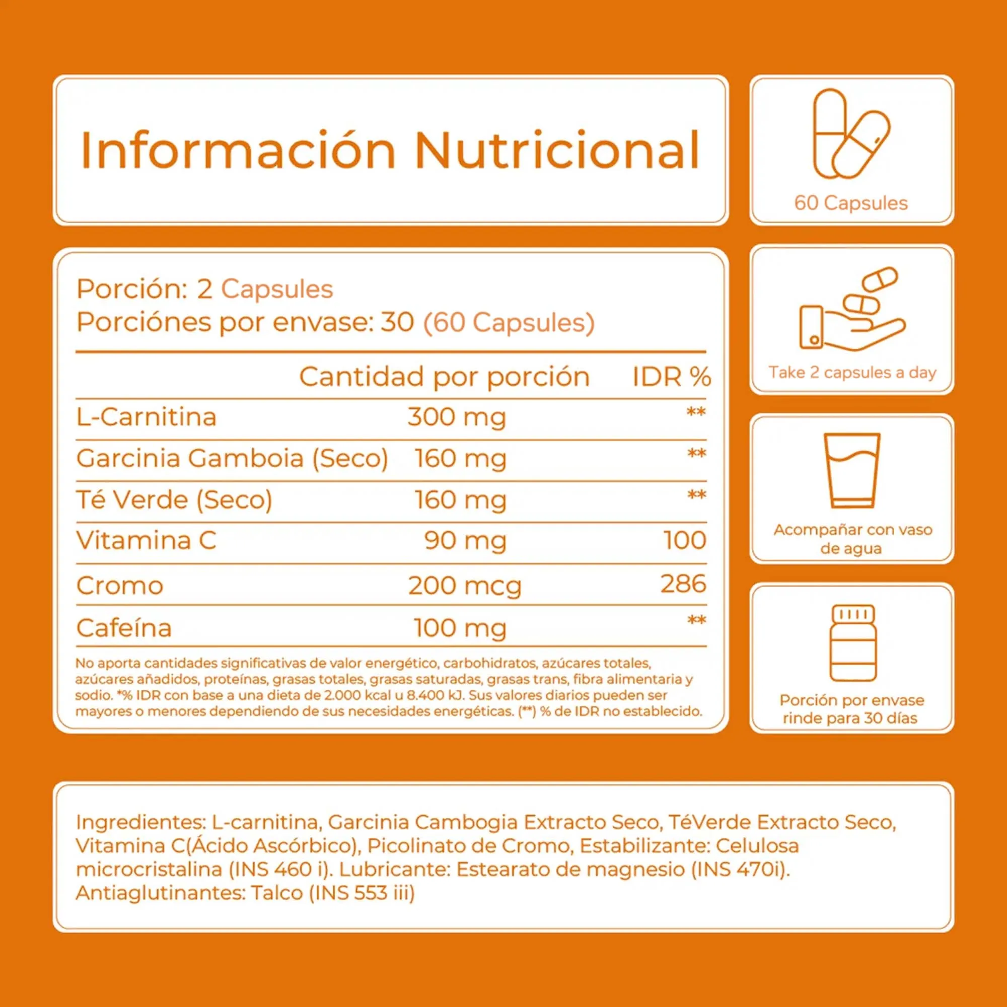 L-Carnitine Capsules - Helps Support Brain Health, Improves Energy, Memory and Concentration, and Promotes Fat Metabolism