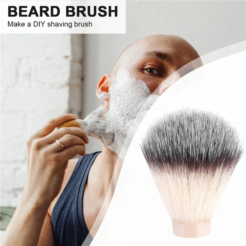 

BABZ-2 Pcs Badger Hair Nylon Shaving Brush Knot For Men Salon Hair Removal Cutting Dust Men Facial Beard Cleaning Appliance