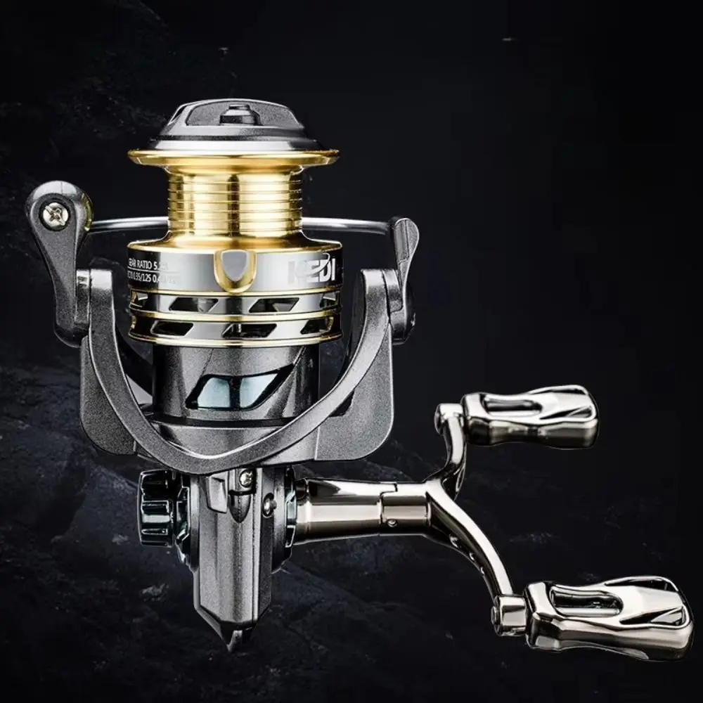 

Double Rocker Arm Fishing Metal Spool OK2000-OK7000 No Gap Lure Fishing Line Wheel Comfortable Grip Large Winding Capacity