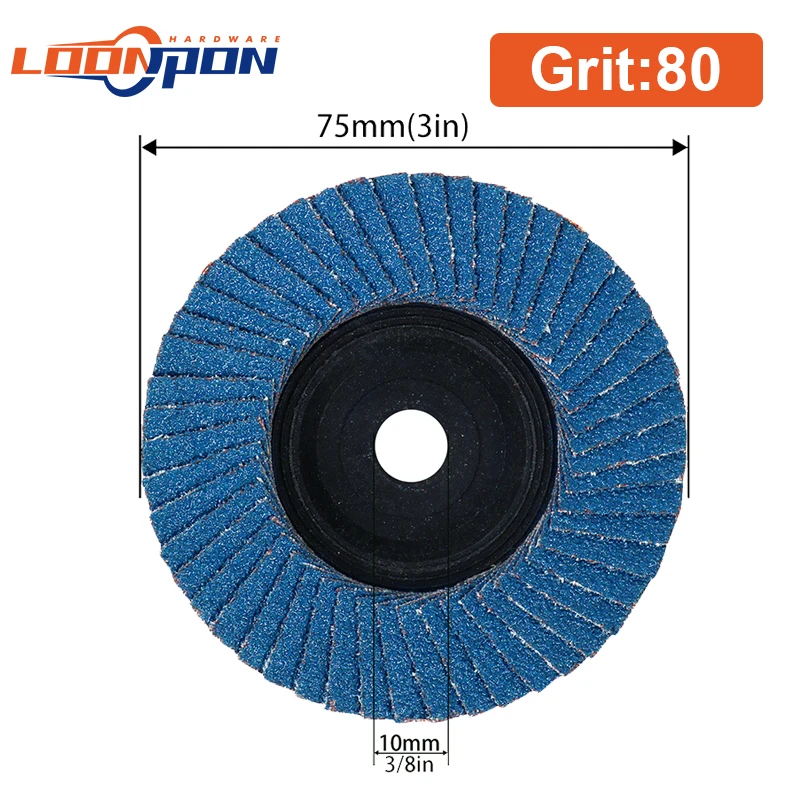 75mm Grinding Wheels 3inch Flap Discs  For Angle Grinder Metal 80# High Quality  2-10pcs