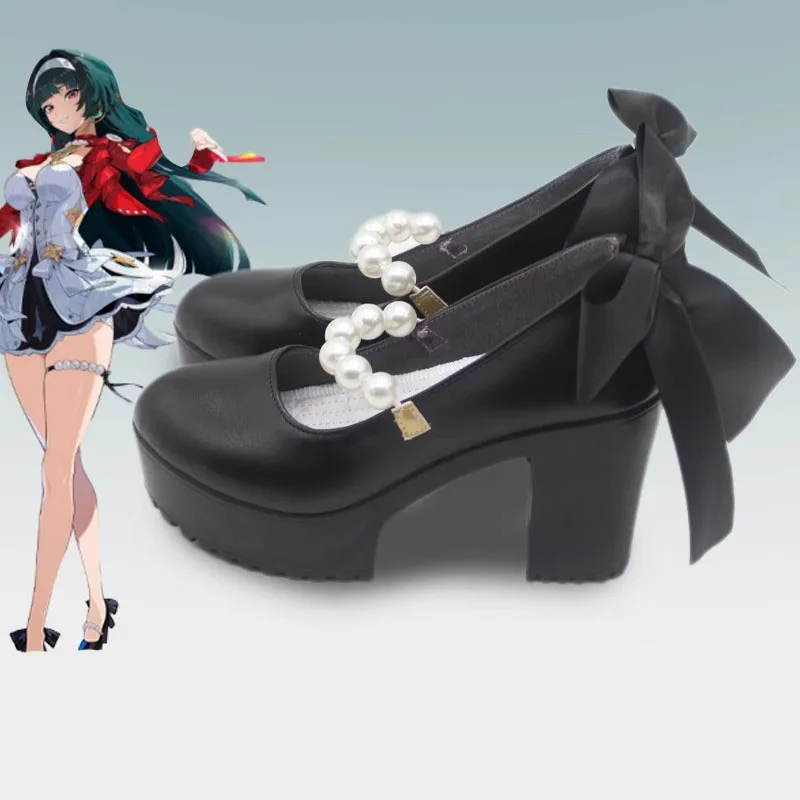 Jogo astra yao cosplay sapatos de salto alto feminino zenless zona zero cosplay sapatos festa macio couro do plutônio adereços de halloween