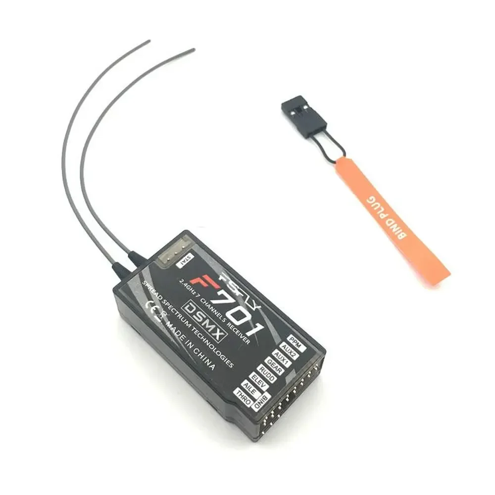 F701 2.4G 7-kanałowy odbiornik RC (Zamiennik AR7000) Obsługa kanału PPM 3,5–9,6 V dla DX6I DX7 DX9 DSMX DSM2 System zdalnego sterowania quadcop