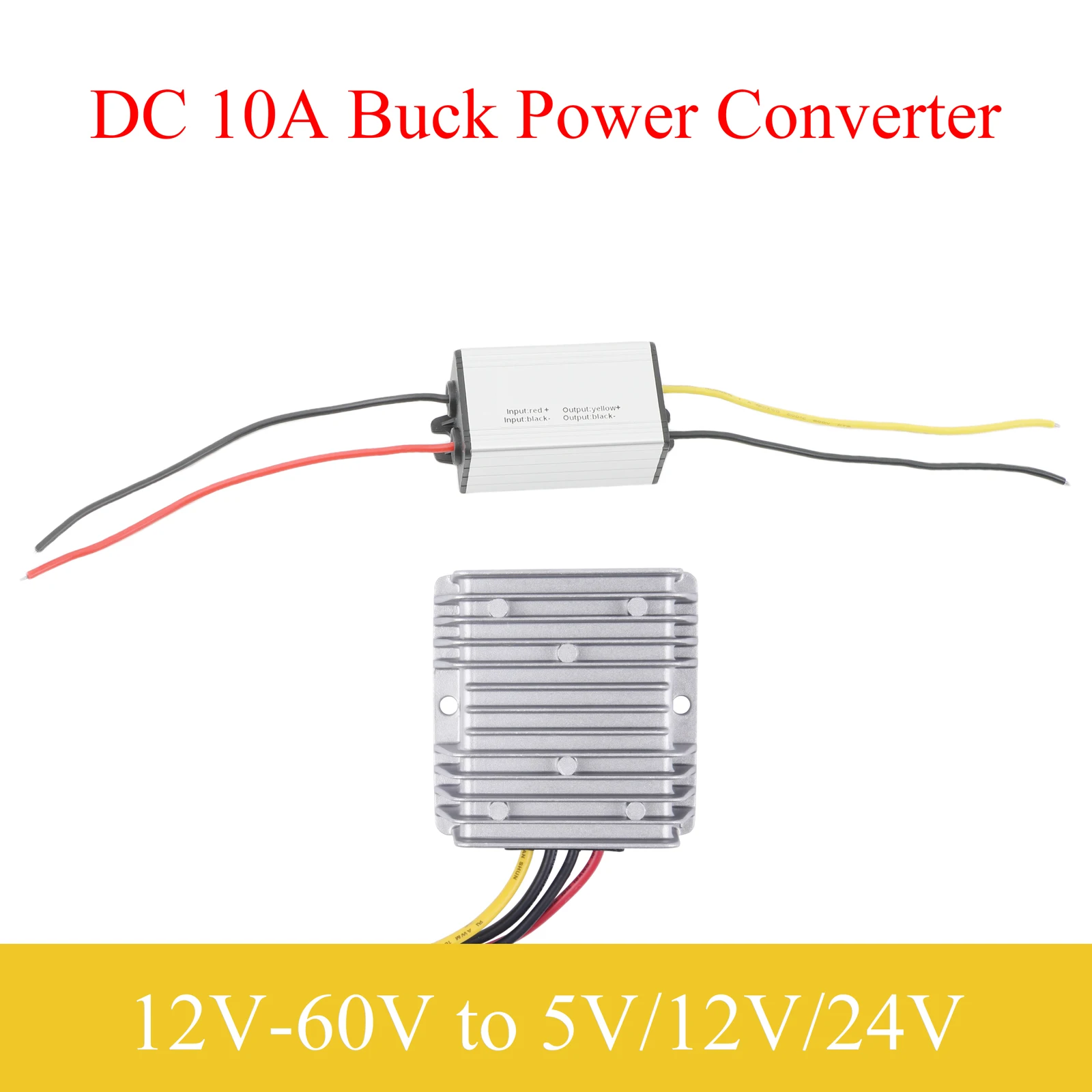 12V-60V to 5V/12V/24V DC Power Converter 10A Buck Regulator Step-Down Voltage Automotive Power Supply Moudle For Car