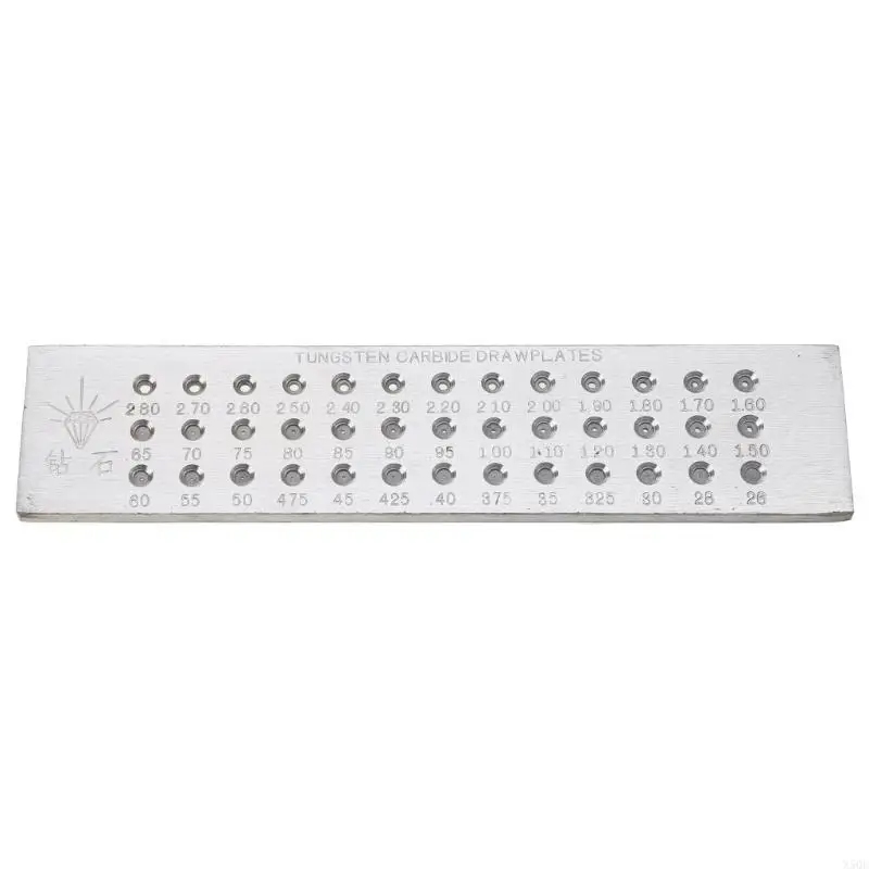 

0.26-2.8mm Jewelry Wire Drawplate 39 Holes Steel Round Draw