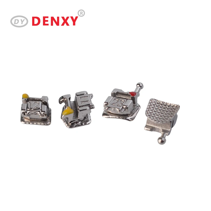 Denxy 1box High quality Passive Self Ligating bracket Metal Orthodontic Bracket Dental Orthodontic Brace dental clinic hot sale