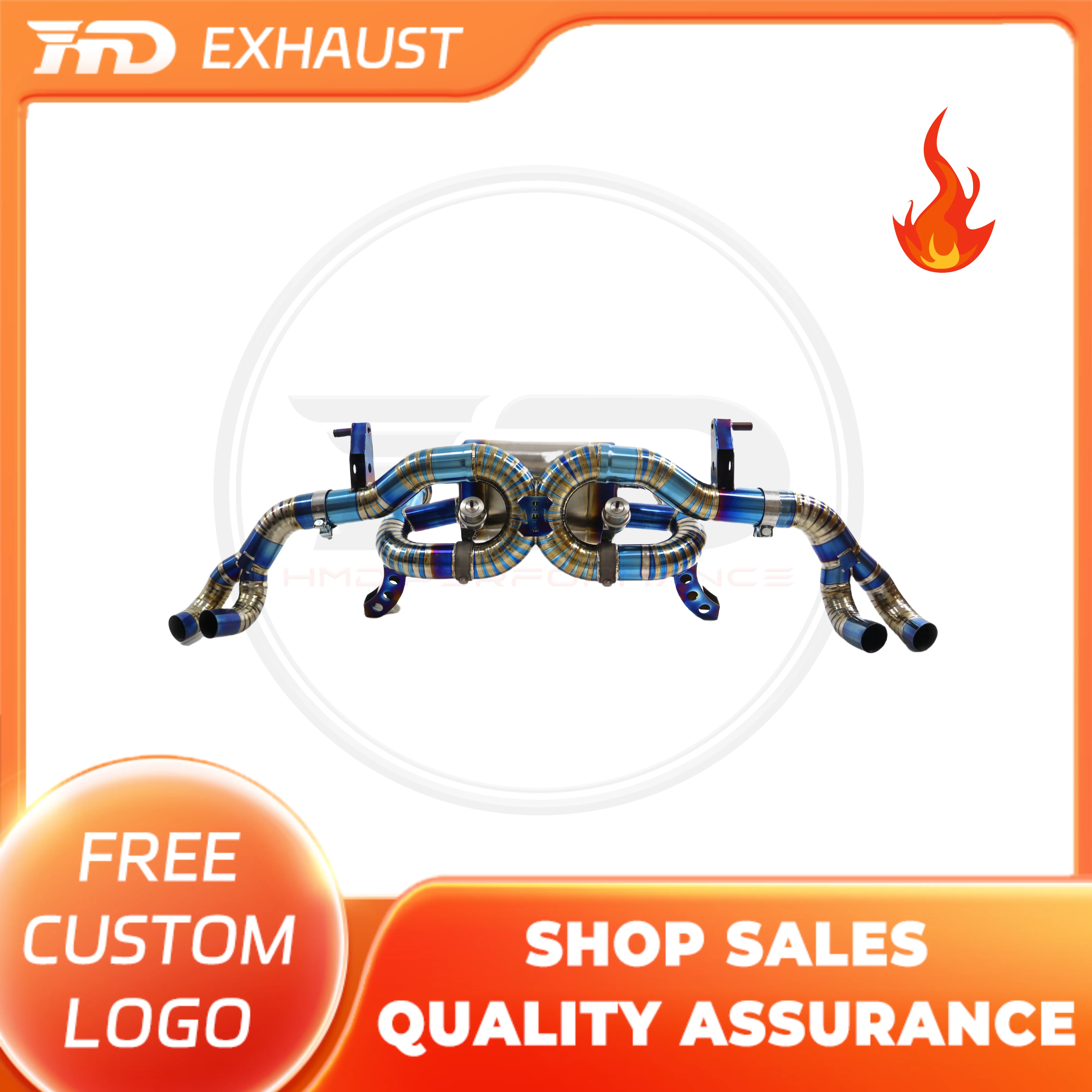 

HMD Exclusive customization Titanium Alloy Exhaust Catback For Lamborghini Huracan LP580-LP610 Muffler With Valve For Cars