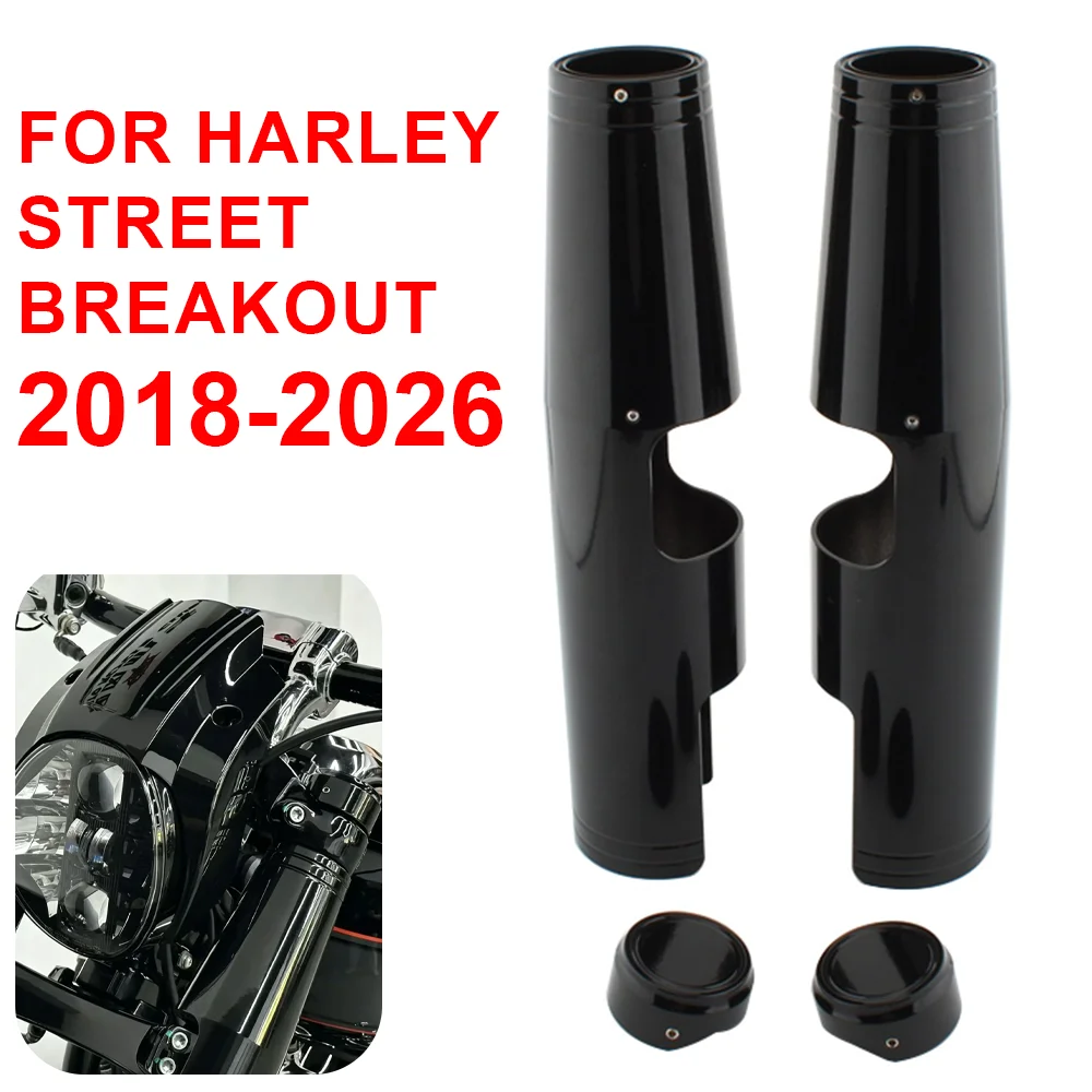 

For Harley FXBR Softail Breakout 114 117 2018-2025 2026 Motorcycle Fork Protector Sleeve Aluminum Shock Absorber Cover One-Piece