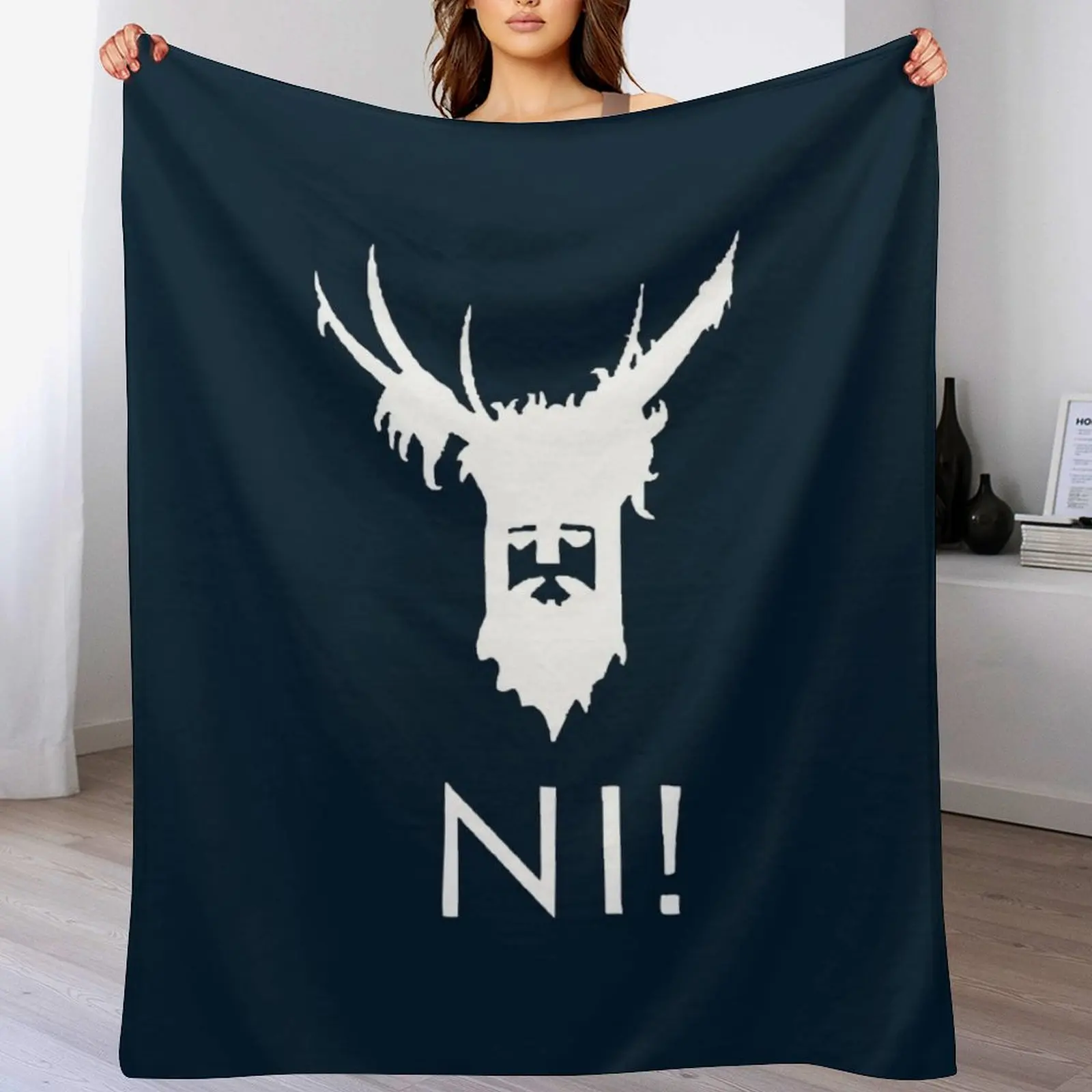 

knight who say ni Throw Blanket Flannels Soft Plush Plaid Blankets