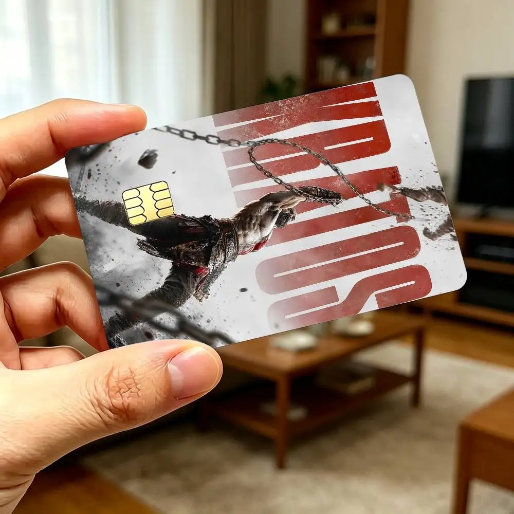 G-God Of Game W-War High‑Res Game Chip Decals Credit Card Mini Waterproof Vinyl Ornament Useful Gift