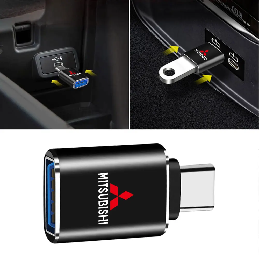 3.0 USB Type C Adapter Converter Phone Charging for Mitsubishi Asx Lancer 10 Outlander 3 l200 Xpander Pajero 4 Montero Galan