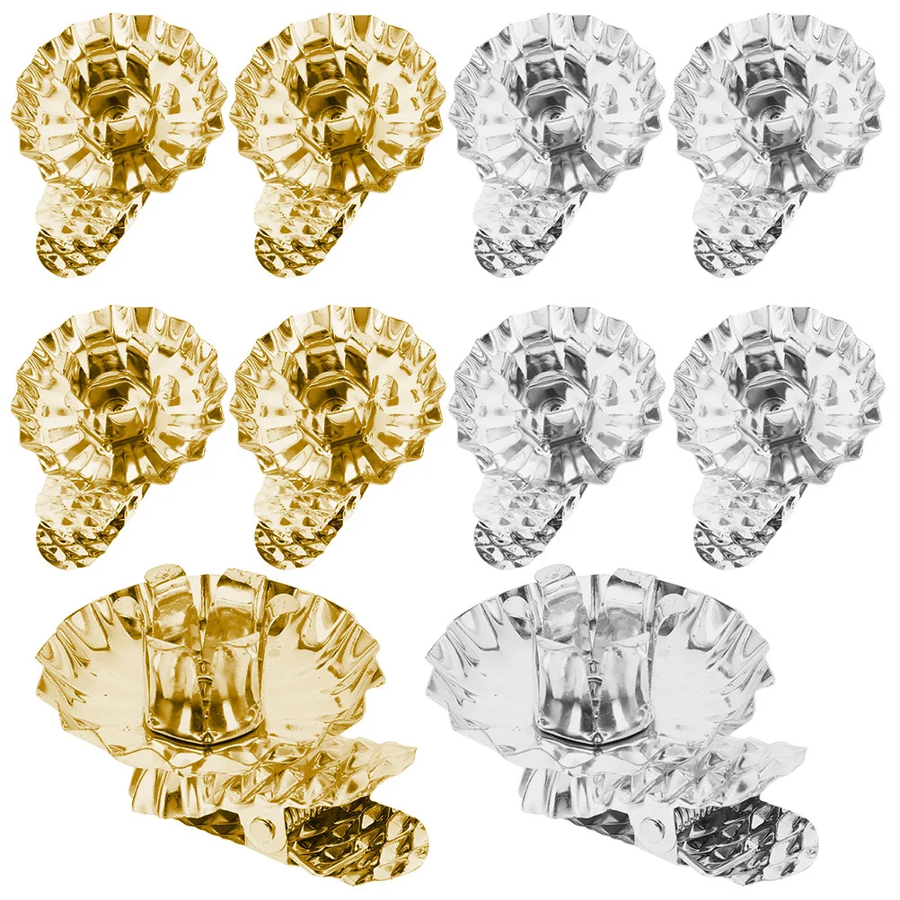 

20Pcs Decorative Stand Elegant Xmas Clip for Tabletop Event Modern Style Candleholder Candlestick Clip