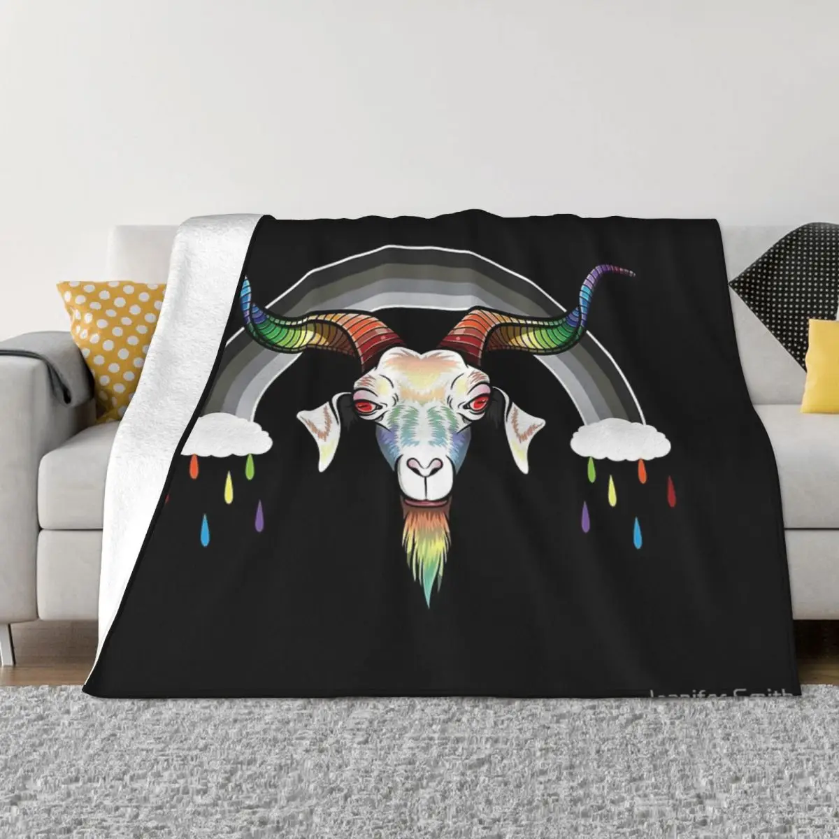 

Универсальное одеяло Rainbow Goat Four Seasons, кинотеатр, который может быть заметкой, подарок на день отца