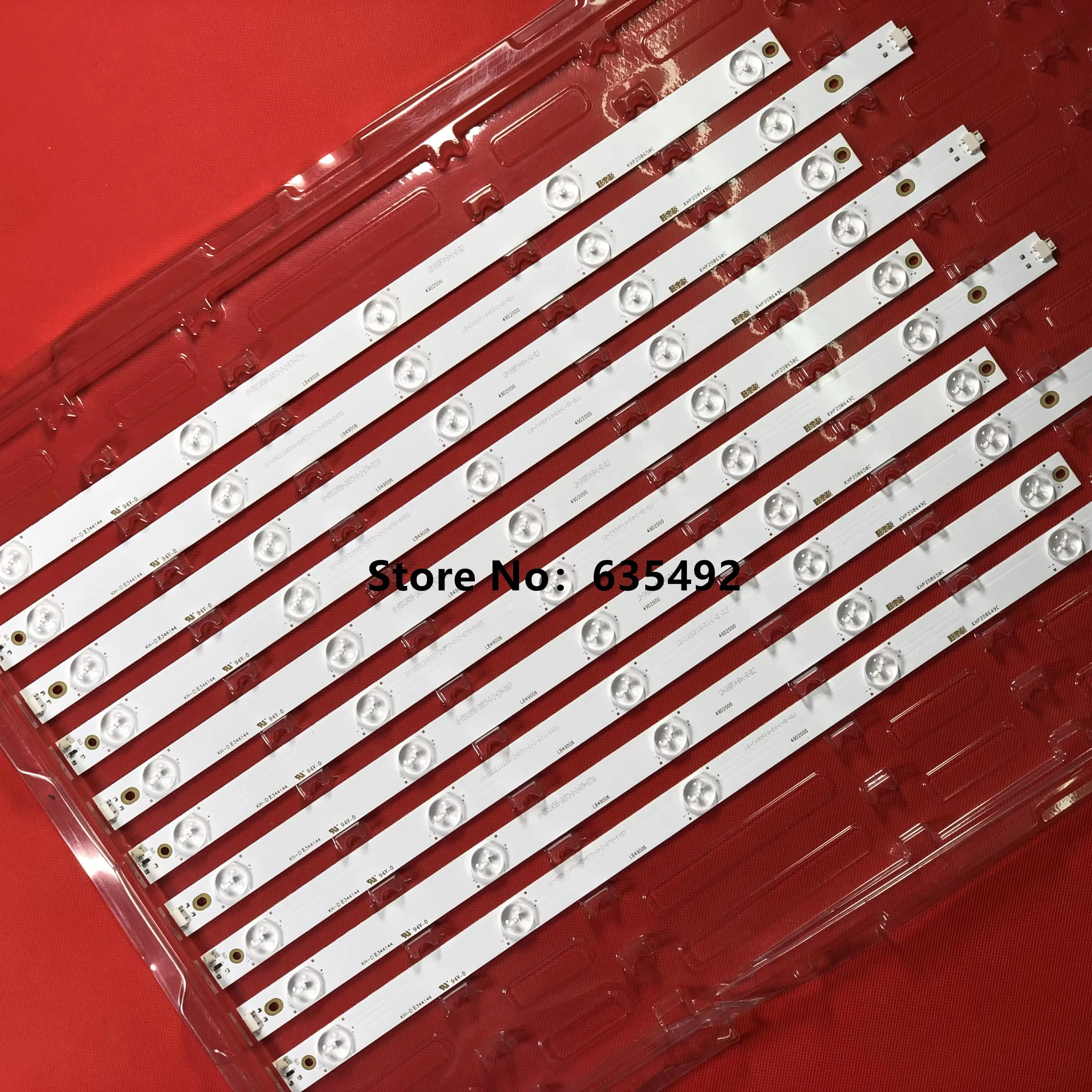10PCS LED Backlight Strip CHGD49LB14 SVJ490A19 LB-M490U14-E1-L-SE2 LB-M490U14-E1-L-SE1 For chang hong UD49D6000i 49D2000