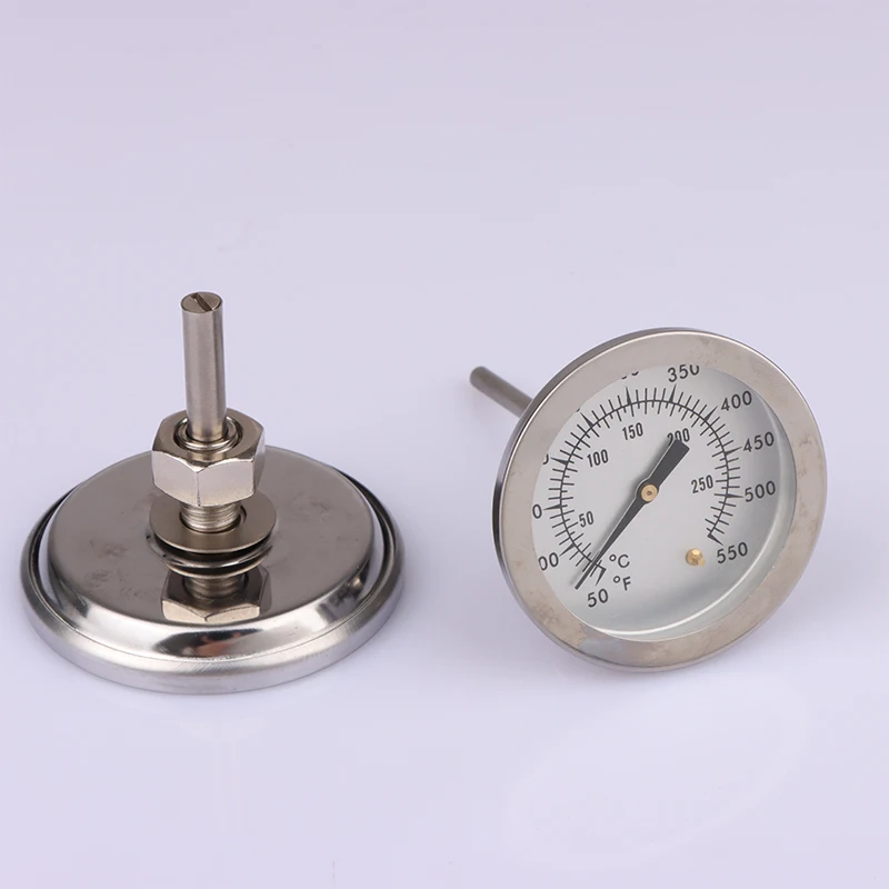 ميزان حرارة ثنائي المعدن للشواء من الفولاذ المقاوم للصدأ ، مقياس لحم طهي الطعام ، أدوات مطبخ احترافية ، ملحق متر ، 0-1.8 ℃