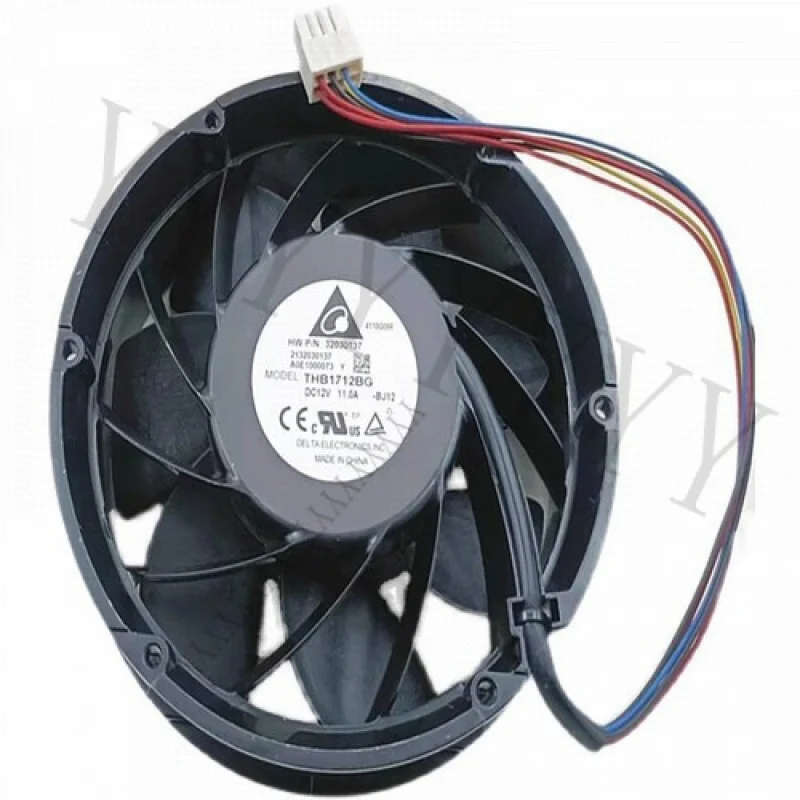 Y+Delta THB1712BG-BJ12 DC12V 11A 17CM 17251 6-Wire Round Cooling Fan