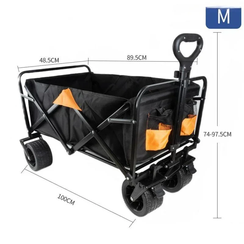 150L opvouwbare trolley outdoor camping strand supermarkt winkelen grote capaciteit multifunctionele verstelbare handgreep picknicktrolley