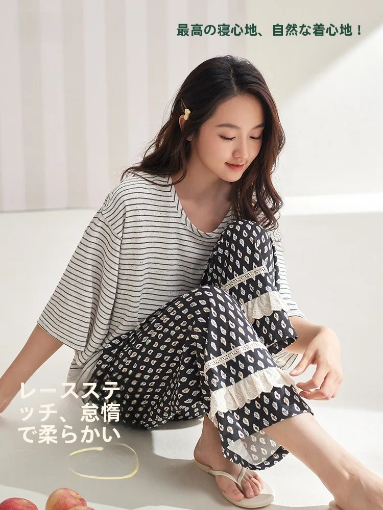 pigiama-da-donna-anziban-completo-pantalone-stile-dolce-e-carino-nuovo-modello-primavera-estate-manica-a-cinque-quarti-a-righe-vestibilita-ampia-abbigliamento-per-la-casa