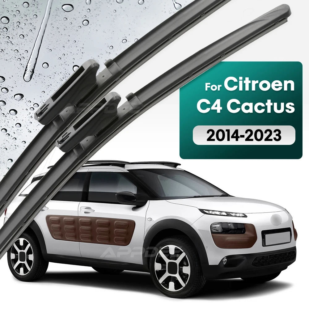 

Silicone & rubber Front Wiper Blades Set For Citroen C4 Cactus 2014 - 2023 Windshield Windscreen Window Brush 26"+18"