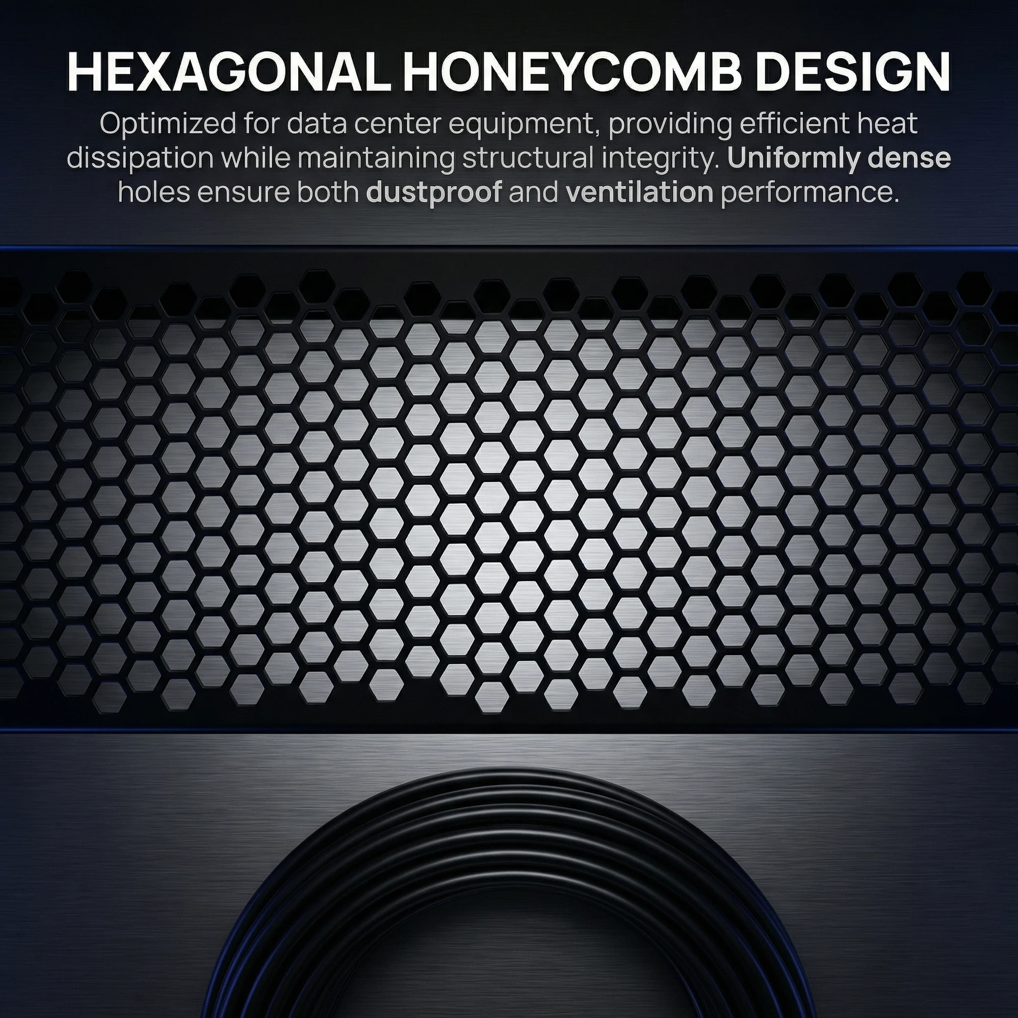 US 1/5PCS 1U Honeycomb  Venting Blank Panel for 19in Server Rack Cabinet、Network Cabinet or Enclosure, Black