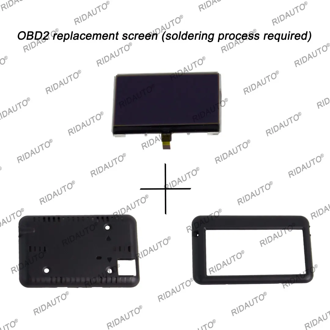 Replace Screen For OBD II EM Plus OBD2 Ultra Gauge EM Plus v1.4c（Soldering Process Required）