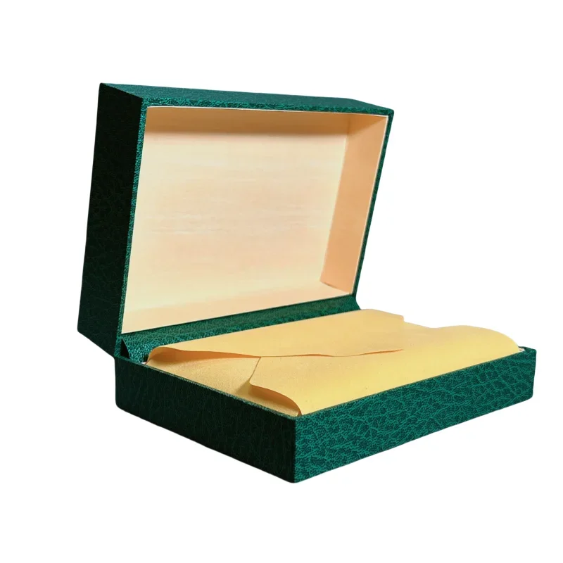 Wholesale PaRilk 1 Bits Green Travel PU Leather Bag or Paper Wooden Watch Storage Box with Custom Display Jewelry Case Packaging