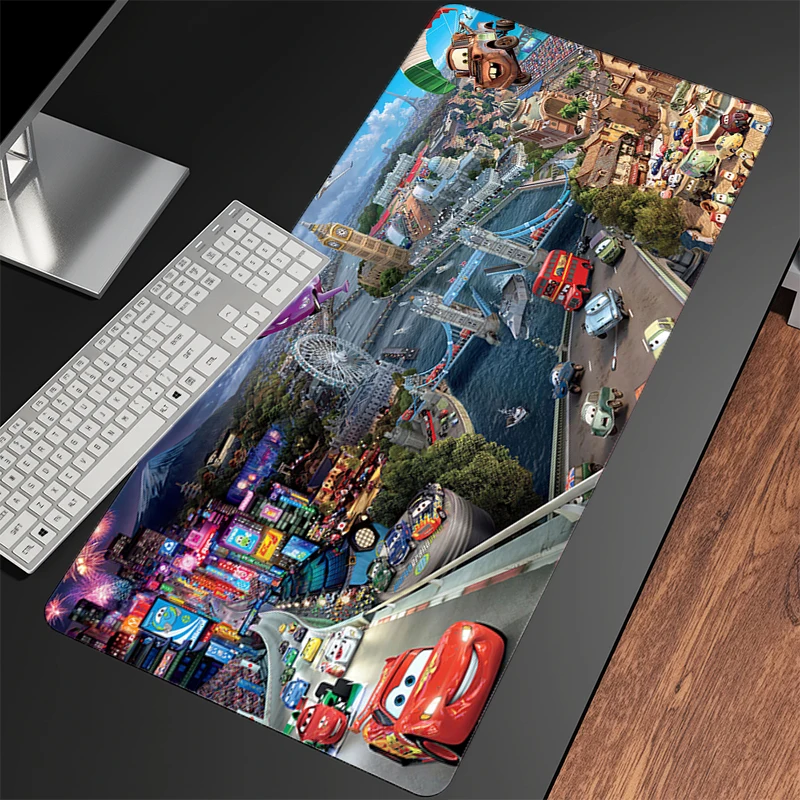 Alfombrilla de ratón Disneys Cars antideslizante eSports Anime Gamer Tablet Varmilo teclado alfombrilla Kawaii portátil accesorios para juegos alfombrilla de ratón