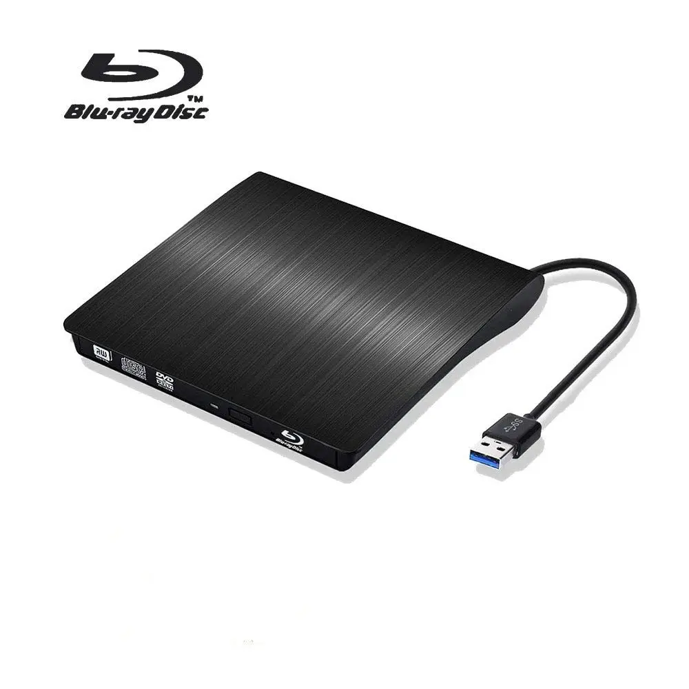 

External Blu-Ray Burner Drive USB3.0 DVD Players 3D Slim Optical Drive Blu-Ray Writer Reader CD/DVD Burner for Windows/IOS