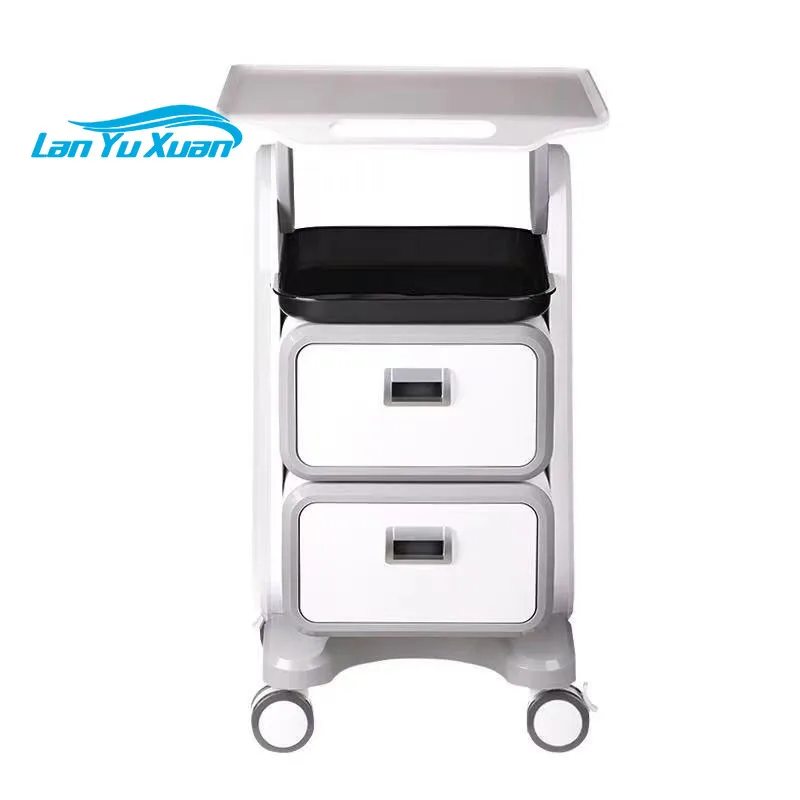 

Manufacturer's medical beauty salons trolley clinic dentals oral tools cart mobile storage rack work trolley with drawers