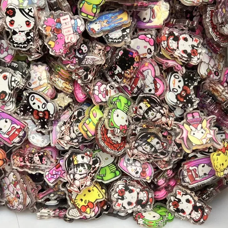 

New 50-100pcs Disney suture DIY handmade patch acrylic Hello Kitty animation pendant patch handmade DIY decorative pendant gift