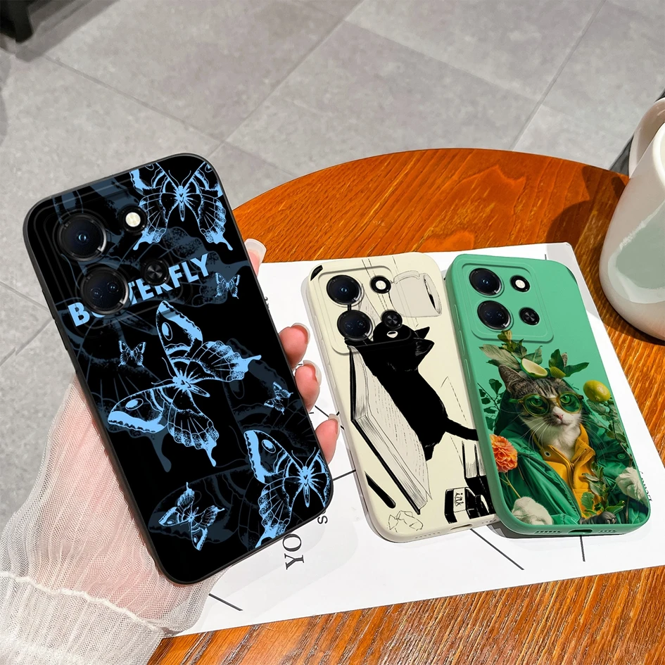 For Infinix Note 30 4G 5G 30i Cover New Case Cute Girl Boy Cartoon Pattern Soft Silicone Shell For Infinix Note 30 VIP Pro Funda