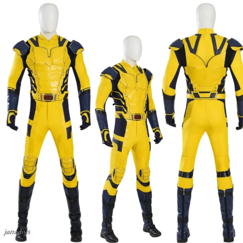 

New Movie Wolverine Cosplay Costume Jumpsuit Vest Gloves Belt Wolf Steel Claw For Men Custom Made