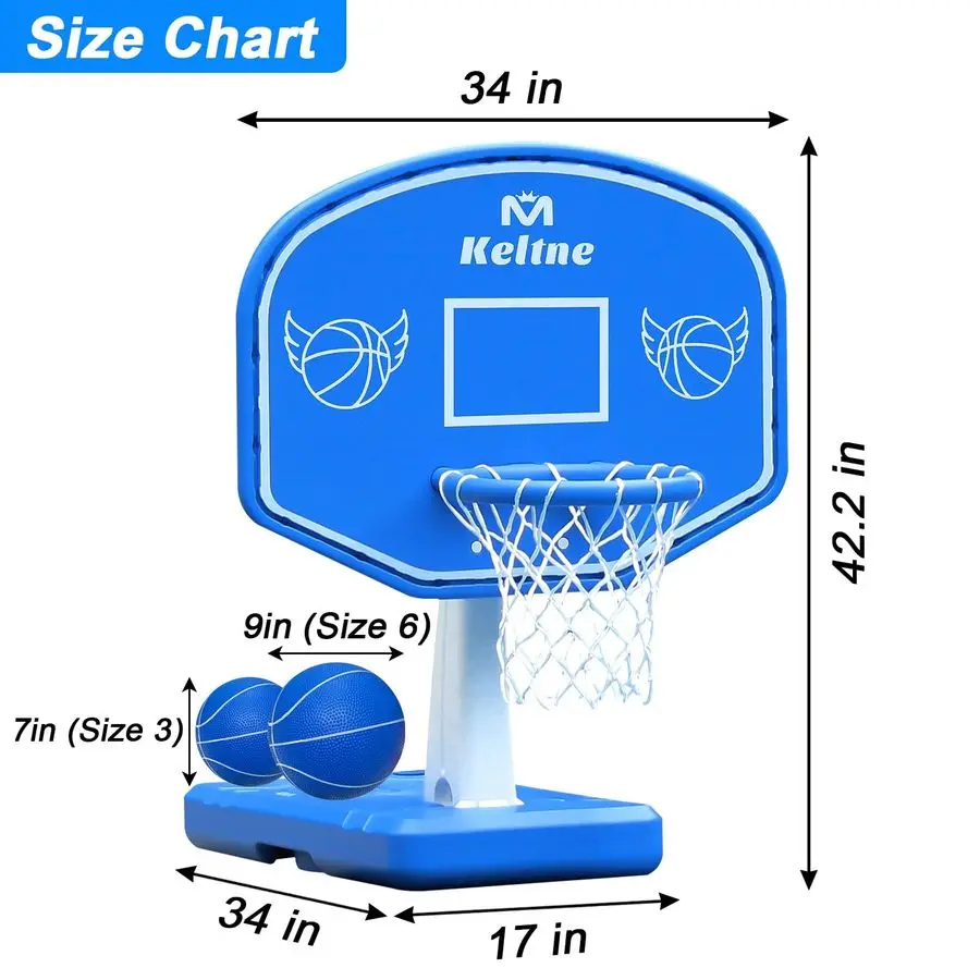 ألعاب كرة السلة على جانب حمام السباحة، ألعاب كرة السلة المائية الصيفية الكبيرة مع قاعدة قوية مطولة للأطفال الأولاد والبنات والسباحة