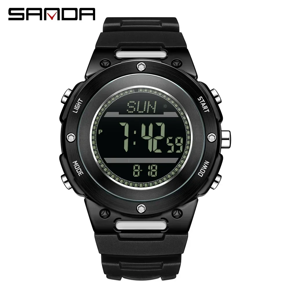 

SANDA SD5107 модные цифровые часы обратного отсчета спортивные водонепроницаемые светодиодные студенческие электронные часы