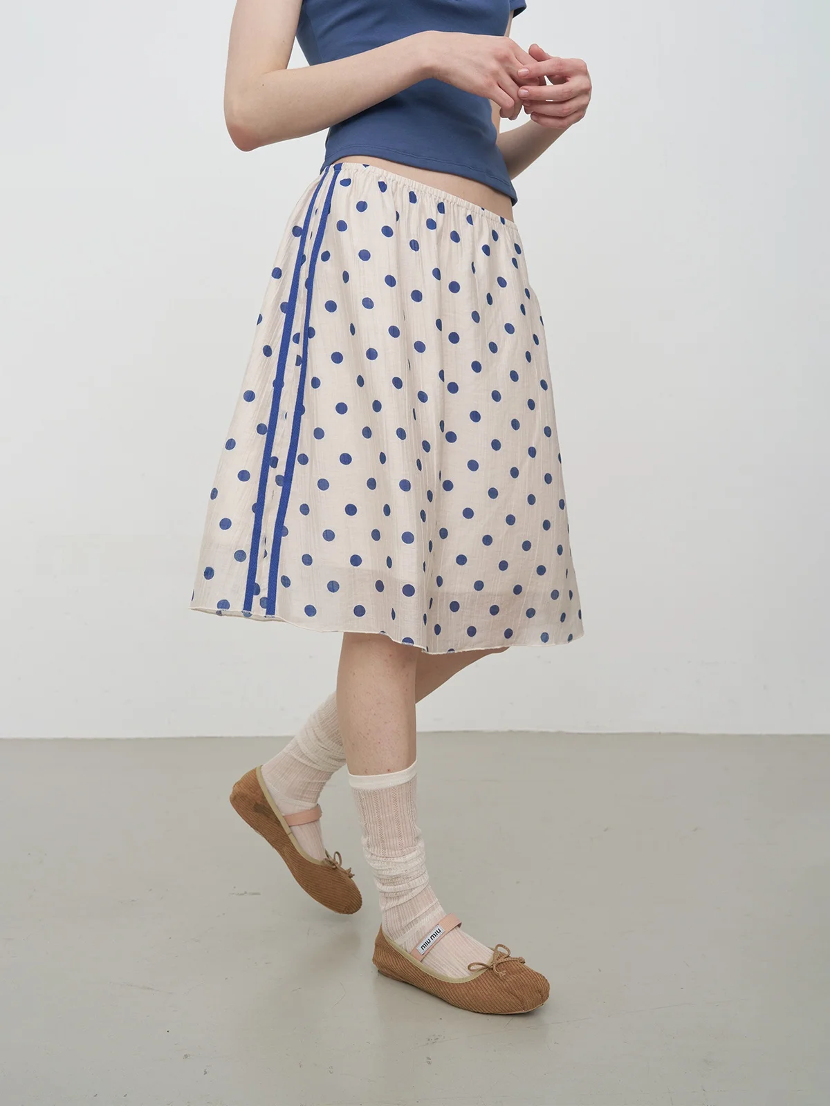 Riverstone plus Ruche Dot Halter Neck  Dress Women's Summer New Sport Casual Lyocell A-Line Skirt Skin-friendly Breathable
