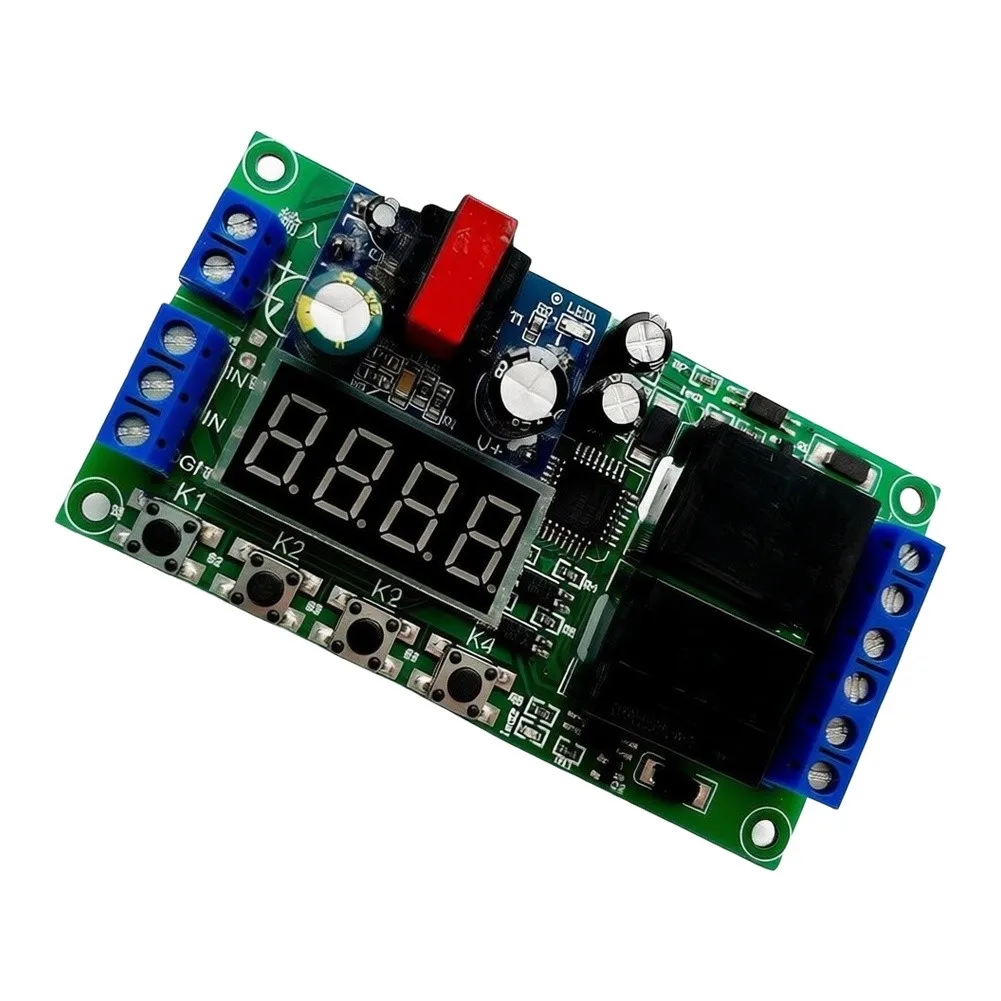 220V AC Dual Output Programmable Timer Module 7 with 38 Working Modes 4 Digit Display and External Sensor Input