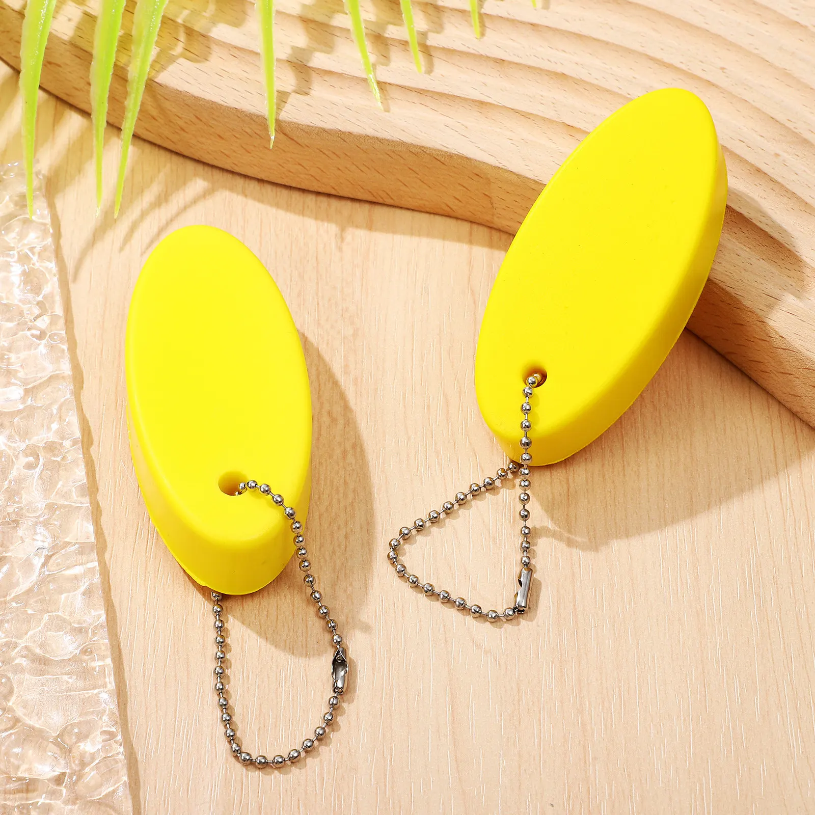 2-pecas-chaveiro-flutuante-oval-amarelo-brilhante-de-pu-para-esportes-aquaticos-navegacao-natacao-mergulho-pesca-vela-e-caiaque