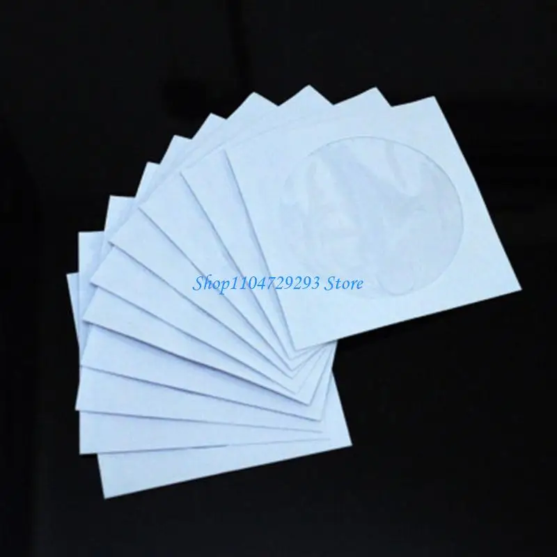 

100Pcs Universal Disc Protector VCD DVD Paper Bags 8/12cm Storage Sleeves