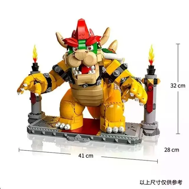 2807PCS The Mighty Bowsered Model Building Blocks Compatible 71411 Game Figures MOC Kit Bricks Toys For Children Birthday Gifts